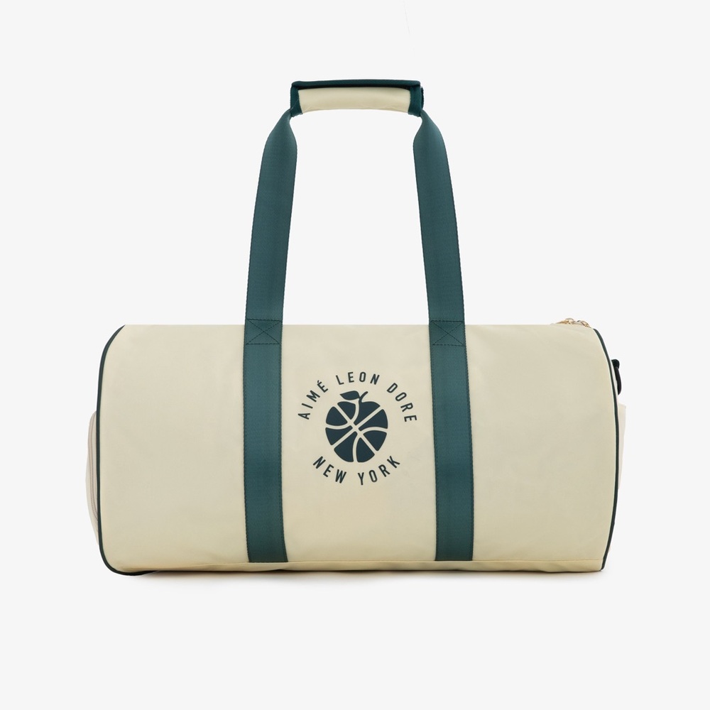 Aime Leon Dore x New Balance Cream and Green Gym Duffel Bag
